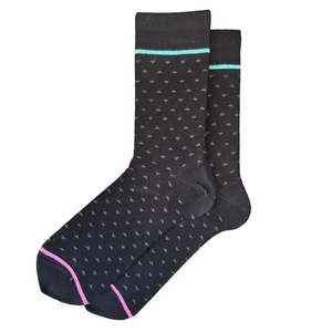 Férfi bokazokni apró mintás fekete