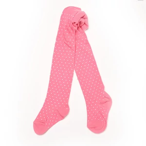 Bébi harisnyanadrág sötét rózsaszín fehér pöttyös
