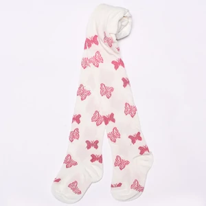 Bébi harisnyanadrág vaj lurex lepke