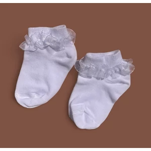 Baba zokni / Titokzokni organza fehér szalag