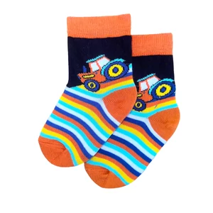 Baba zokni/Bokazokni narancssárga traktor