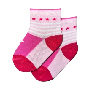 Baba zokni/Bokazokni rózsaszín- pink csillag