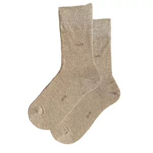 Női bokazokni egyszínű melange beige  Női bokazokni egyszínű melange beige