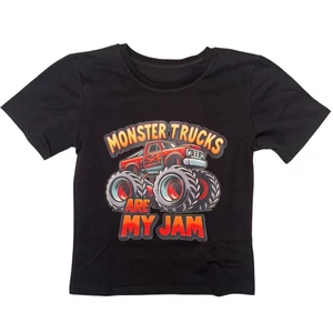 Baba / Gyermek póló fekete monster trucks are my jam