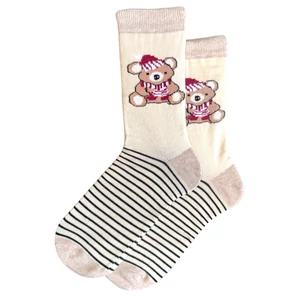 Női bokazokni teddy maci