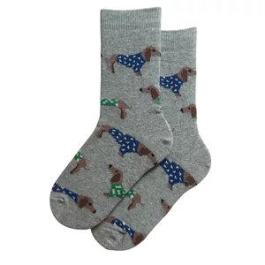 Gyermek bokazokni kék-zöld pulcsis tacskó