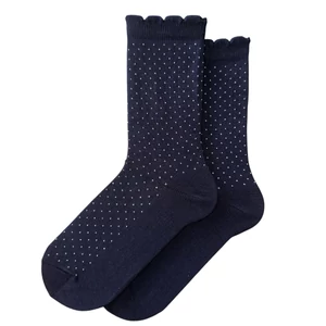 Női bokazokni tűpöttyös sötétkék