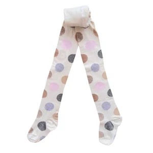 Gyermek harisnyanadrág latte alap nagy pöttyök 