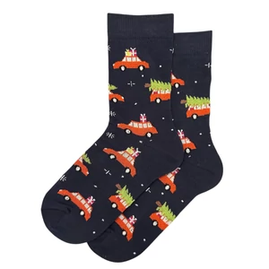 Felnőtt bokazokni autó-fenyőfa-ajándék (sötétkék)