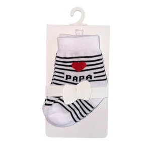 Teddy bokazokni első hónapokra fehér sötétkék csíkos-papa