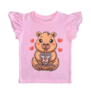 Baba / Gyermek póló rózsaszín capybara