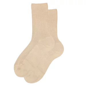 100% pamut zokni gumírozás nélküli kézzel varrott orr -drapp