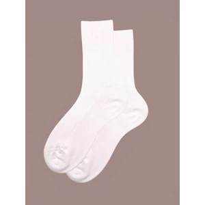 100% pamut zokni gumírozás nélküli kézzel varrott orr -fehér