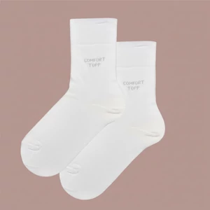 Comfort elasztikus bokazokni fehér