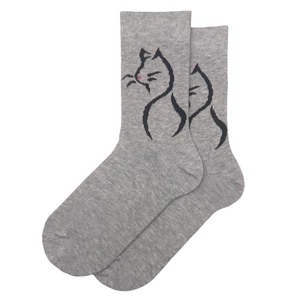 Női bokazokni sziluett cica