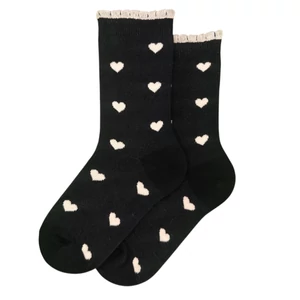 Gyermek bokazokni sötétkék alap fehér szíves