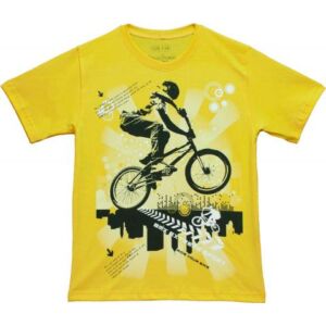 Gyermek póló sárga biciklis