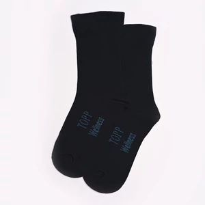 Wellness gumi nélküli pamutzokni sötétkék