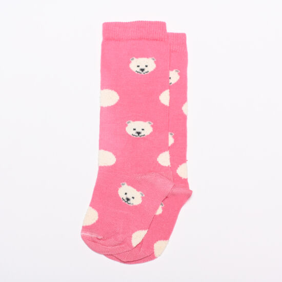Baba zokni / Térdzokni rózsaszín macik