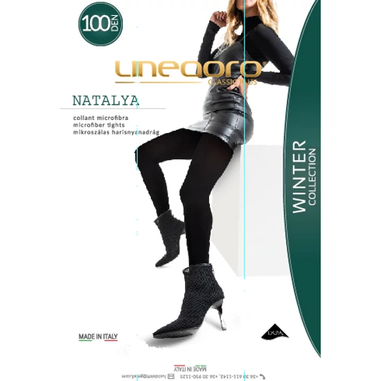Női harisnyanadrág LINEAORO Natalya mikro 100 den - 5 méret