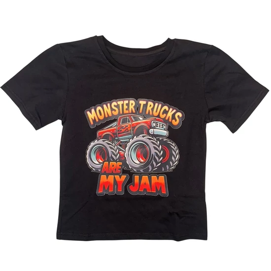Baba / Gyermek póló fekete monster truck