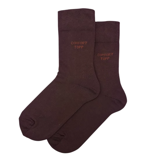 Comfort elasztikus bokazokni barna
