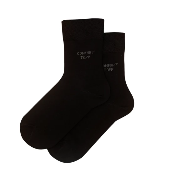 Comfort elasztikus bokazokni fekete